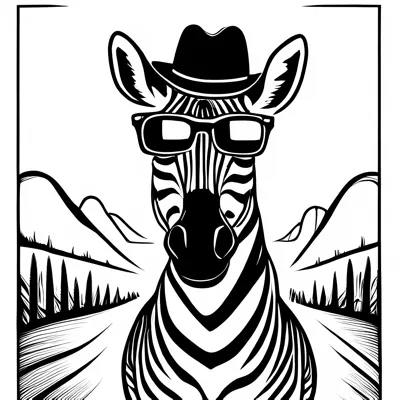 Malvorlage Zebra Vorschau